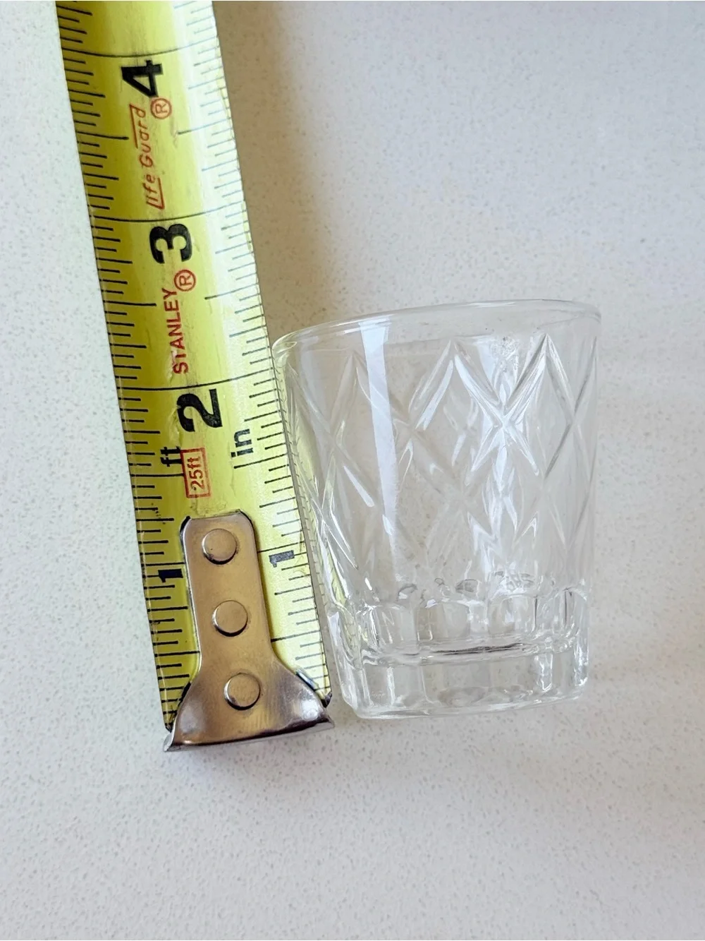 Vintage Federal Shot Glasses Diamond Pattern set 5 MCM Barware